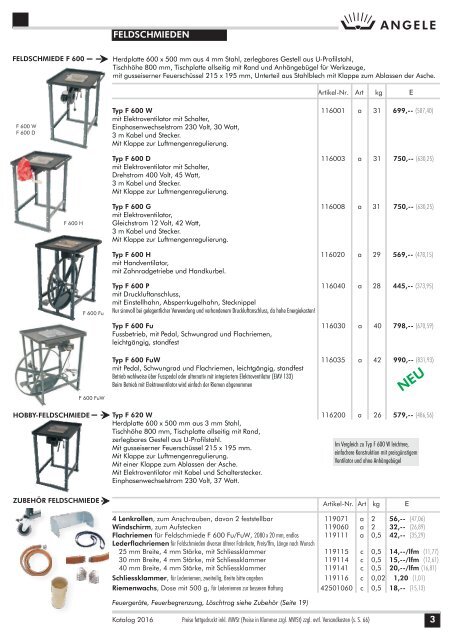 ANGELE Schmiedetechnik Katalog 2016