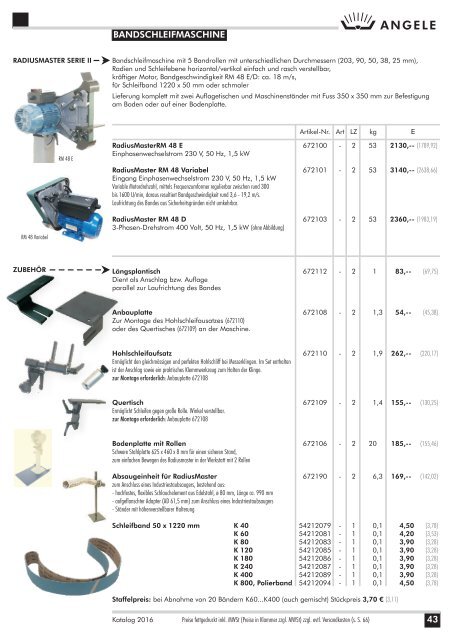 ANGELE Schmiedetechnik Katalog 2016