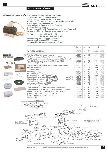 ANGELE Schmiedetechnik Katalog 2016