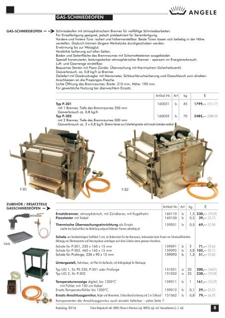 ANGELE Schmiedetechnik Katalog 2016