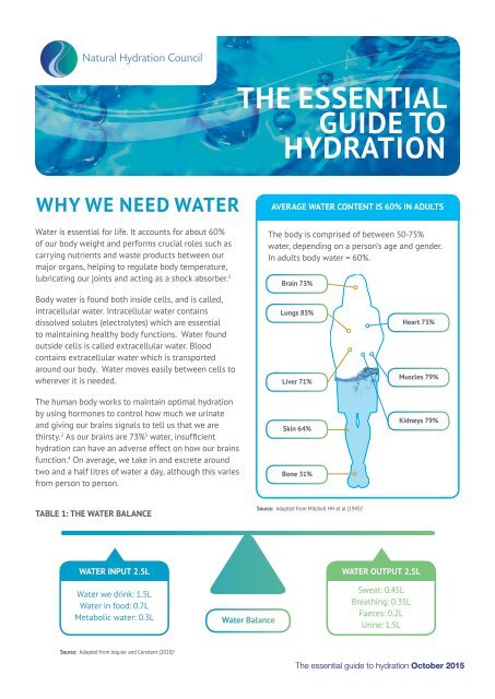THE ESSENTIAL GUIDE TO HYDRATION