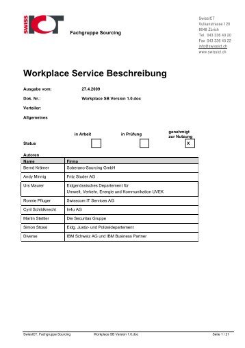 Workplace Service Beschreibung - Soberano Sourcing GmbH