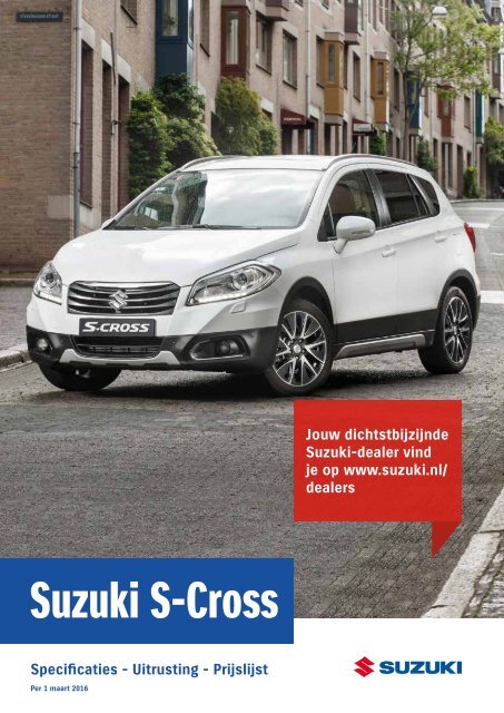 Suzuki S-Cross-specificatieprijslijst 1maart2016