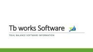 Tb works Software - Trial Balance Software Information