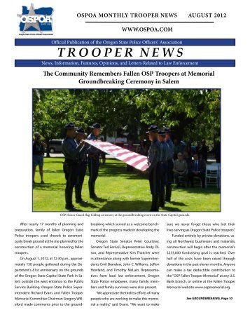 TROOPER NEWS - Oregon State Police Officers Association