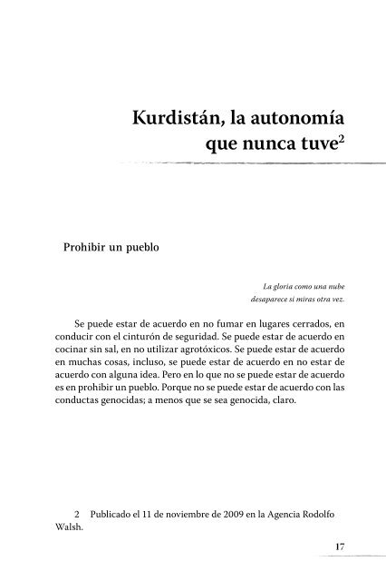 Kurdistán crónicas insurgentes