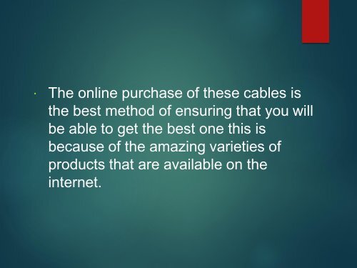 Buying The HDMI Cables Online