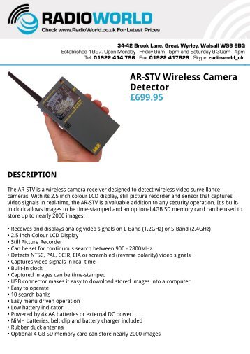 Wireless Camera Detector