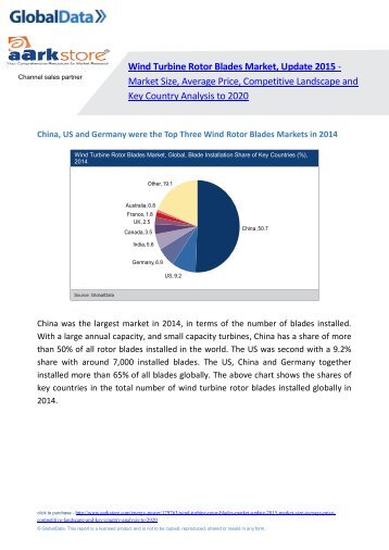 Aarkstore - Wind Turbine Rotor Blades Market, Update 2015