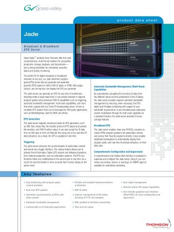 Jade EPG Server