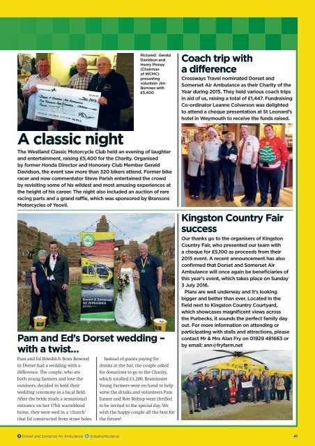 Beeline: Dorset & Somerset Air Ambulance Magazine, Spring 2016