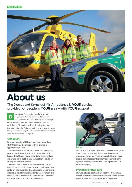 Beeline: Dorset & Somerset Air Ambulance Magazine, Spring 2016