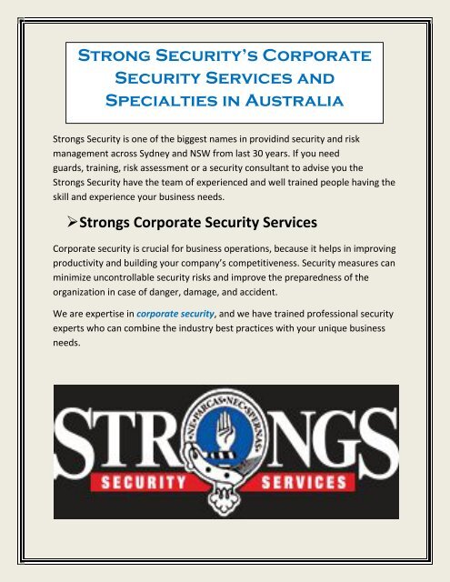 Strong_Security_corporate_security_Services_and_Specialties_in_Australia