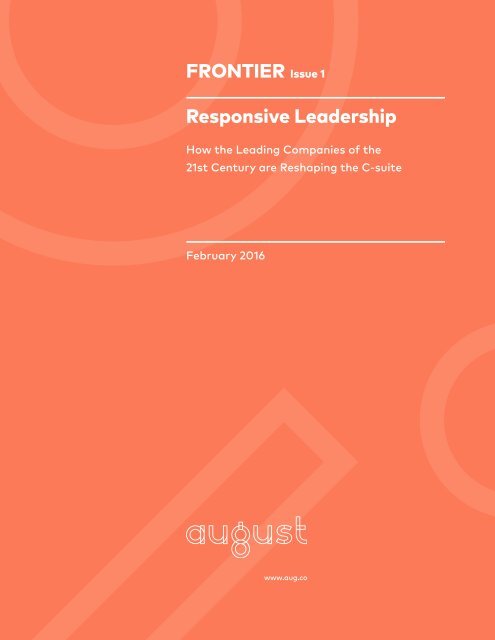 FRONTIER Responsive Leadership