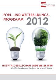 Fortbildungsprogramm 2012 - Hospitalgesellschaft Jade-Weser mbH