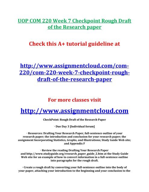 Rough Draft Example 3Rd Grade : Research Paper Rough Draft Examples - Outline To Write A ...