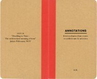 ANNOTATIONS 10.03.16: Pallasmaa on Dwelling in Time