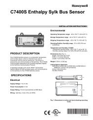 C7400S Enthalpy Sylk Bus Sensor - CONTROL SOLUTIONS ...