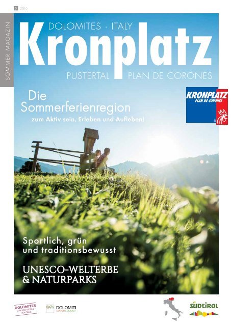 Sommermagalog 2016 KRONPLATZ Südtirol