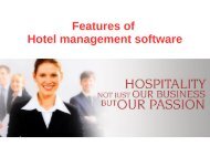 Features of Hotel management software