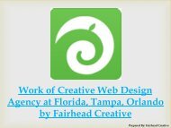 Work of Creative Web Design Agency at Florida, Tampa, Orlando by Fairhead Creative