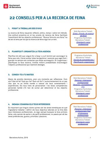 3 CONEIX-TE A TU MATEIX 4 INDAGA I EXAMINA ELS TEUS INTERESSOS