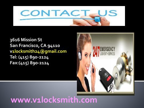 Locksmith services in San Francisco, CA