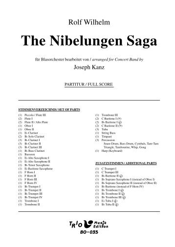 The Nibelungen Saga - Demopartitur (BO-035)