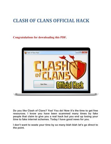 CLASH OF CLANS OFFICIAL HACK
