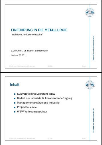 Einführung Metallurgie 2011.pdf - Department Wirtschafts- und ...