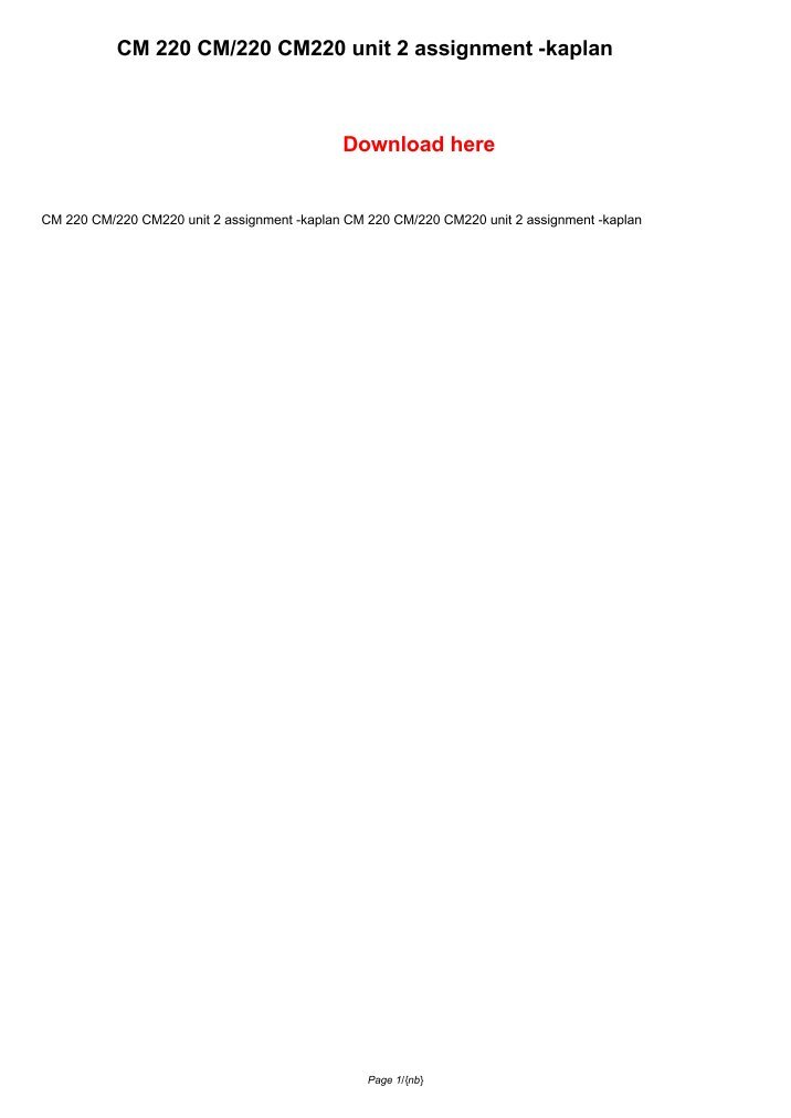 hn 220 unit 5 assignment the hn 220 unit 5 assignment the