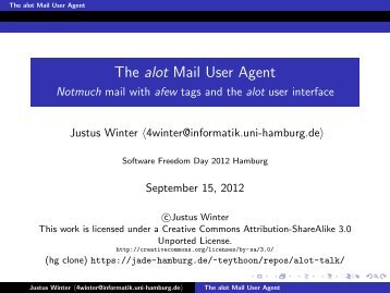 The alot Mail User Agent - Notmuch mail with afew tags and the alot ...