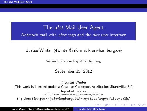The Alot Mail User Agent Notmuch Mail With Afew Tags And The