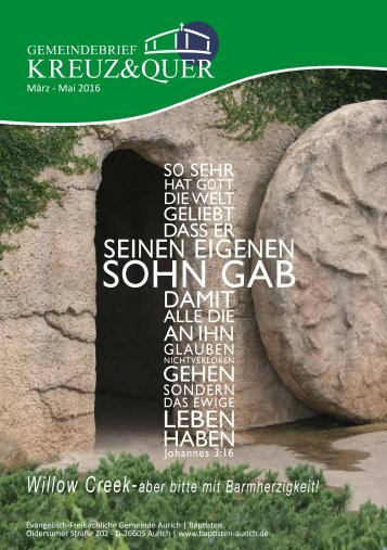 Gemeindebrief Kreuz&Quer März - Mai 2016