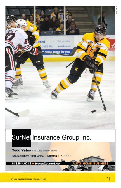 Kingston Frontenacs GameDay March 19, 2016