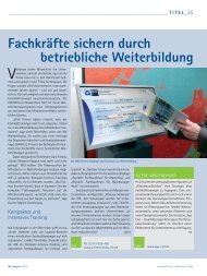 Fachkräfte sichern durch betriebliche Weiterbildung - Protection One