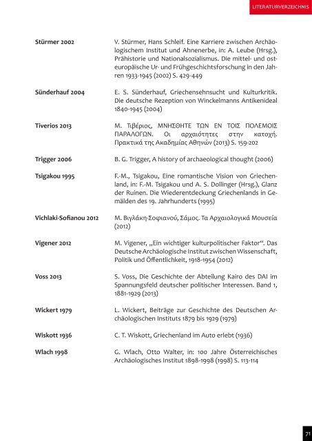 Vortrag "Archäologische Aktivitäten in Griechenland während der deutschen Besatzungszeit, 1941-1944"