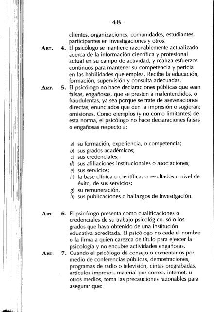 CODIGO ETICO del psicologo