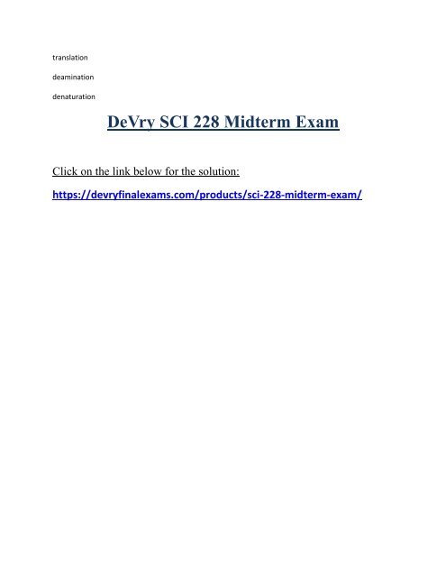 SCI 228 Midterm Exam