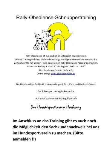 Schnuppertraining RO