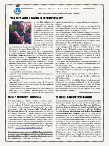 Il Nuovo News - Marzo 2016 - Rignano Flaminio