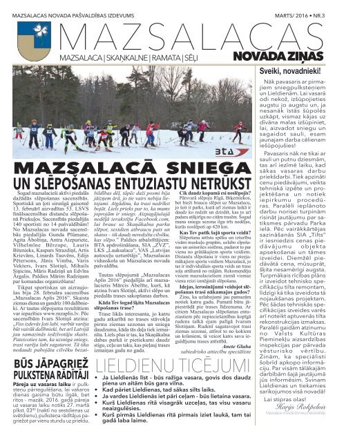 Mazsalacas novada ziņas 03/2016