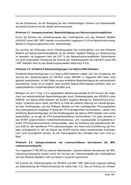 Umweltbericht zum Bundesverkehrswegeplan