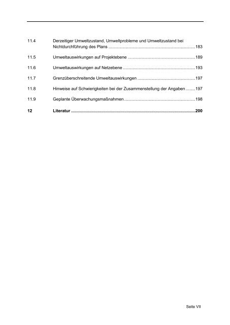 Umweltbericht zum Bundesverkehrswegeplan