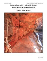 Karijini Class Six Canyoning Guide - Outdoors WA