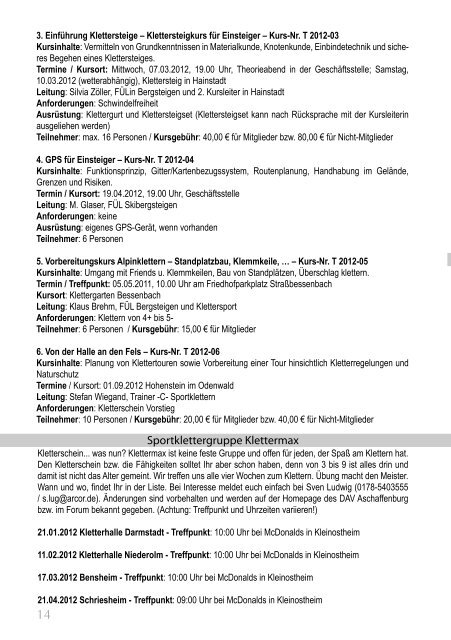 Jahresprogramm 2012 - Alpenverein-Aschaffenburg.de
