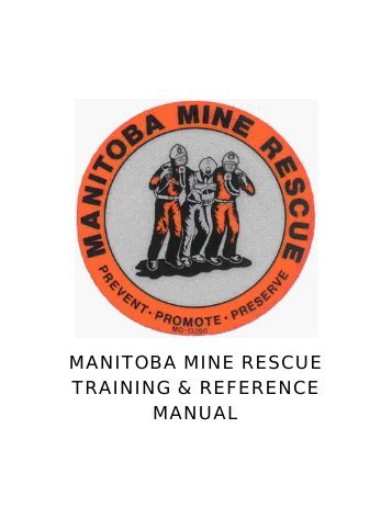 Manitoba Mine Rescue Manual 2010