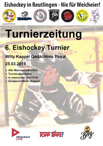 Willy Kappel GedächtnisTurnier Reutlingen Turnierzeitung 20160325