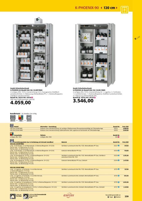 asecos – Gefahrstofflagerung und -handling 2018-2020