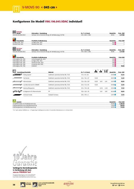 asecos – Gefahrstofflagerung und -handling 2018-2020